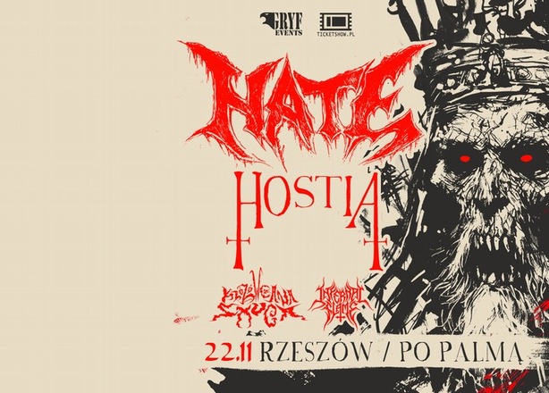 Bilety na  Koncert Hate / Hostia / Infernal Flame / Królówczana Smuga klub Pod Palmą